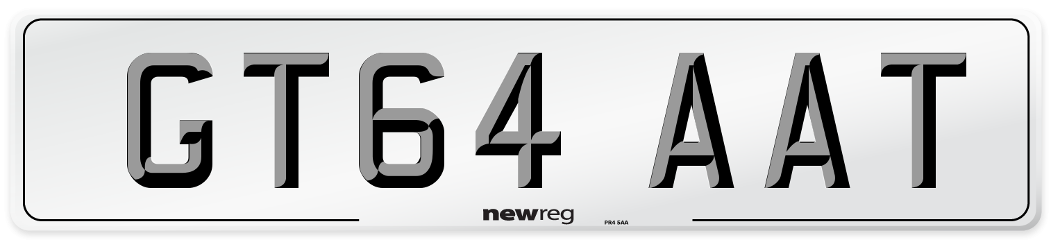 GT64 AAT Number Plate from New Reg
